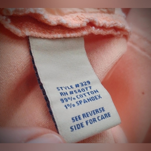 Brand New CAbi "Creamsicle" Cropped Jeans #329, Peach Color Mid Rise, Size 6 - Picture 12 of 14